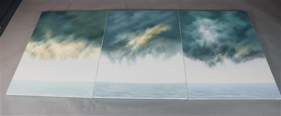 § Susan Evans (20th C.) Untitled - clouds each 44 x 34in.